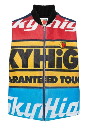 Sky High Farm graphic-logo denim gilet - Blue