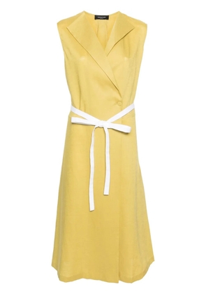Fabiana Filippi poplin linen wrap dress - Yellow