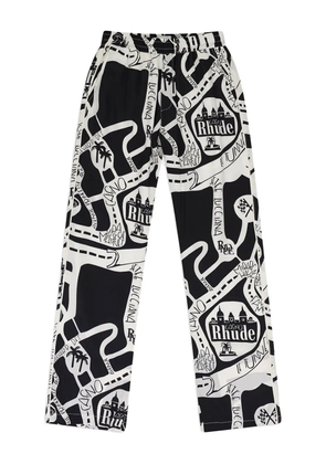 RHUDE strada silk track pants - White