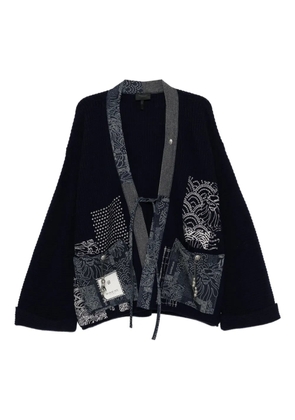 BAPE BLACK *A BATHING APE® patchwork cardigan - Blue