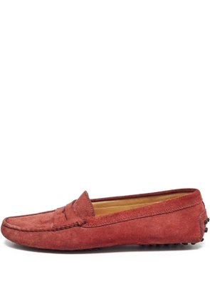 Tod's Vintage suede loafers - Red