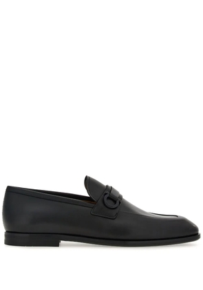 Ferragamo Gancini-buckle leather loafers - Black
