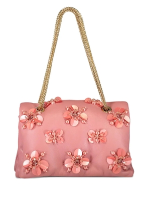 Giambattista Valli flower-embellished chain shoulder bag - Pink