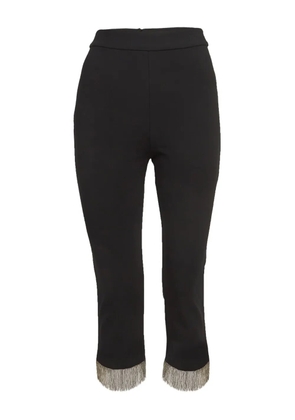 Alexis fringe-hem trousers - Black