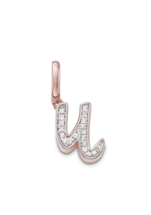 Monica Vinader U diamond pendant charm - Pink