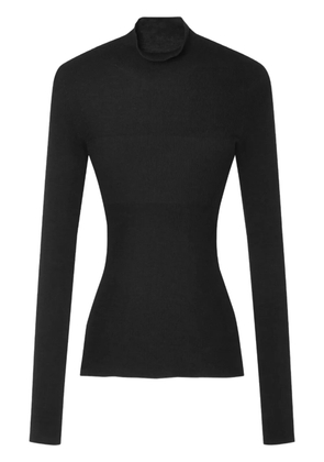 Versace wool ribbed-knit top - Black