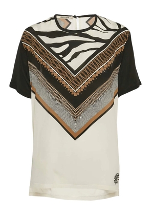 Roberto Cavalli Vintage crew-neck silk t-shirt - White