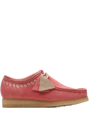 Clarks Wallabee 'Pink Embroidery' boots