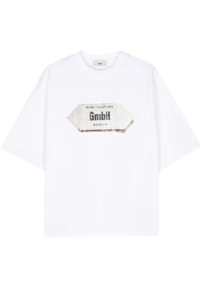 GmbH logo-print cotton T-shirt - White