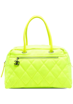 CHANEL Pre-Owned 2008-2009 Paris Biarritz Quilted Canvas Fluo Duffle Bag travel bag - Yellow