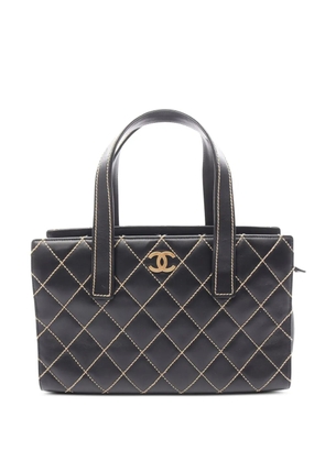 CHANEL Pre-Owned 2004-2005 CC Calfskin Wild Stitch handbag - Black