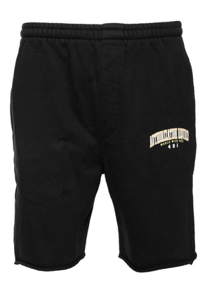 VETEMENTS pre-owned cotton embroidered track shorts - Black