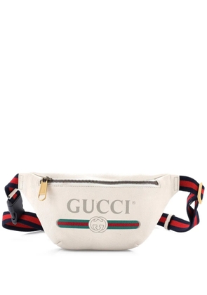 Gucci Pre-Owned Logo Printed Leather Small belt bag - Neutrals
