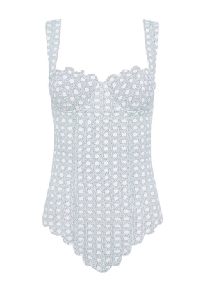 Marysia La Roche Maillot cane-print swimsuit - White