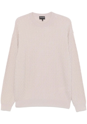 Emporio Armani 3D-knit sweater - Neutrals