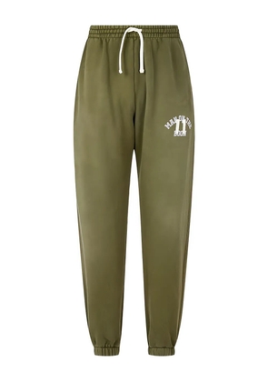 Man On The Boon. logo- embroidered trousers - Green