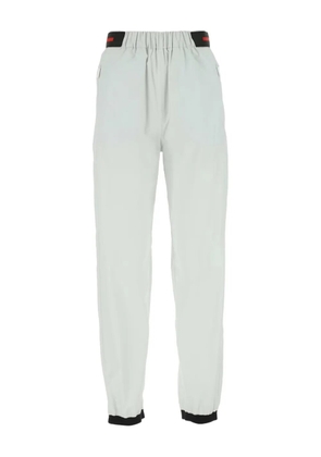Prada elastic-waistband straight-leg trousers - White