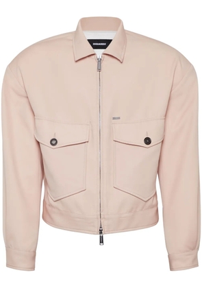 DSQUARED2 virgin wool bomber jacket - Pink