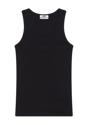 GCDS logo-embroidered tank top - Black
