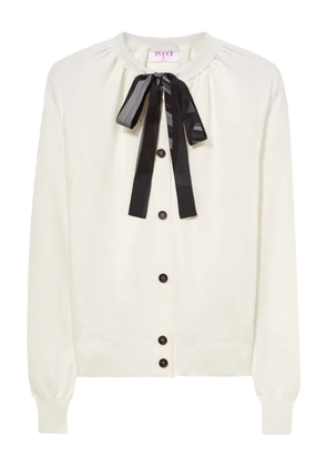 PUCCI ribbon-detailed cardigan - White