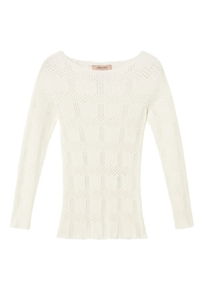 TWINSET ribbed top - White