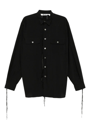 midorikawa strapped shirt - Black