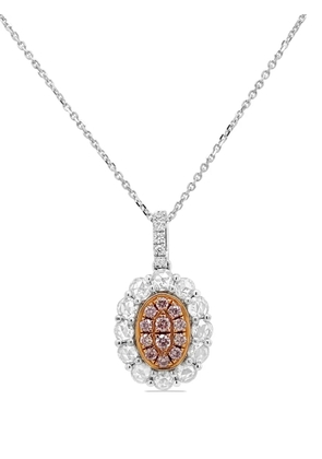 HYT Jewelry platinum white and pink diamond necklace - Silver