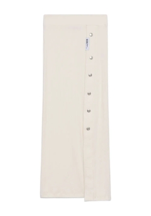 GCDS button ribbed skirt - Neutrals