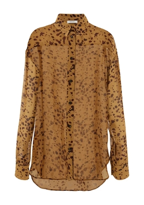 Ferragamo georgette shirt - Brown