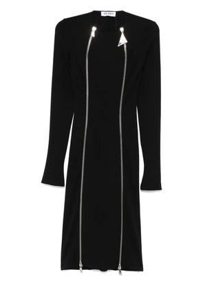The Attico zip-fastening midi dress - Black