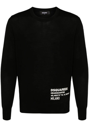 DSQUARED2 Ceresio 9 logo-appliqué jumper - Black