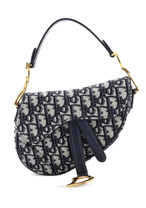 Christian Dior Pre-Owned Saddle Handbag Oblique Canvas Mini shoulder bag - Blue