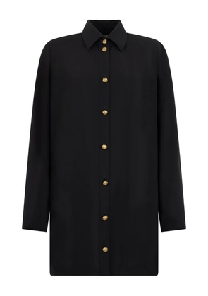 Roberto Cavalli gold-button shirt dress - Black