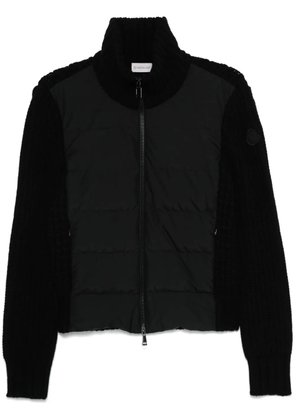 Moncler padded-panel cardigan - Black