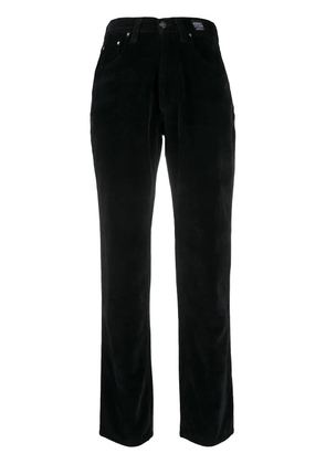 Versace Pre-Owned 1990s velvet straight-leg trousers - Black