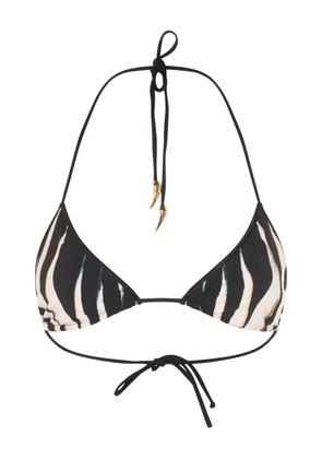 Roberto Cavalli Ray of Sea-print bikini top - Black