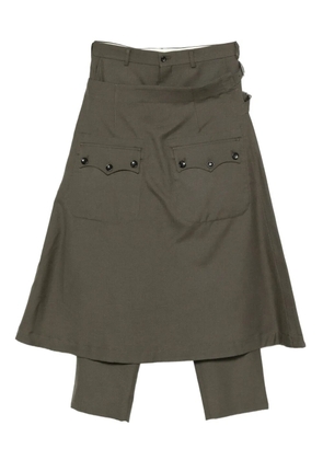 Comme des Garçons Homme Plus layered-panel pants - Green