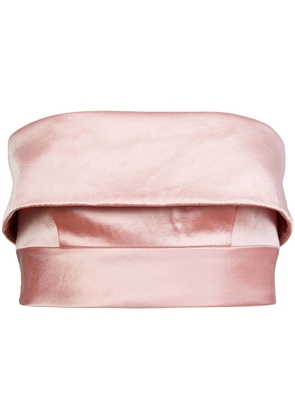 Fleur Du Mal strapless silk top - Pink