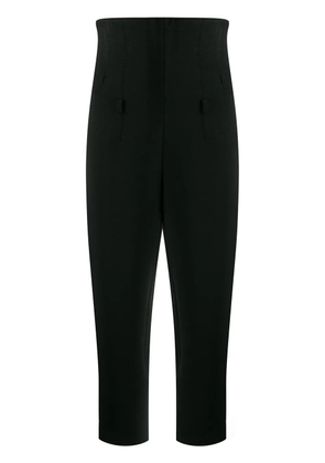 Comme Des Garçons Pre-Owned 1989 high rise cropped trousers - Black