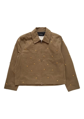 Song For The Mute metal-bead pocket jacket - Brown