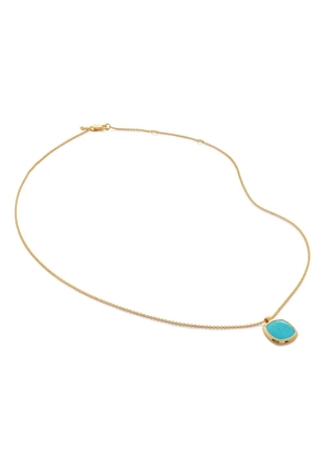 Monica Vinader Delphi turquoise pendant necklace - Gold
