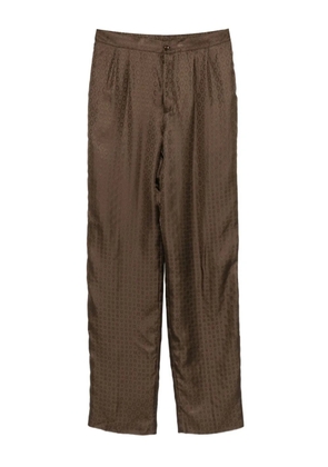 Saint Laurent button-fastening trousers - Brown