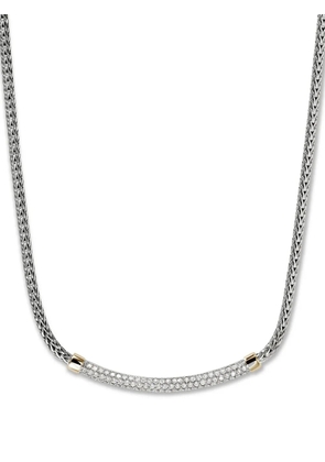 John Hardy 14K yellow gold and sterling silver diamond pavé chain necklace