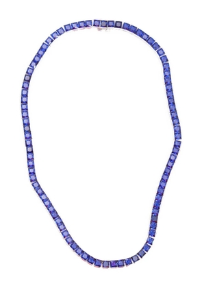 Izabel Display square-cut zirconia tennis necklace - Blue