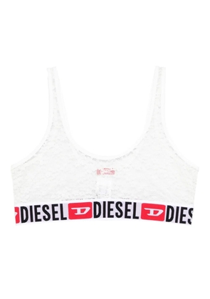 Diesel Ufsb-Oriba lace logo band bra - White