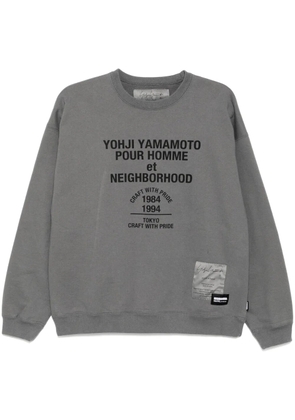 Yohji Yamamoto x Neighborhood printed long-sleeves sweatshirt - Grey