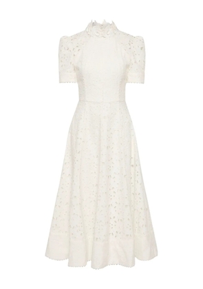 Rebecca Vallance embroidered midi dress - Neutrals