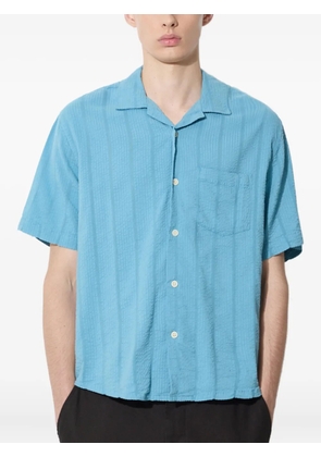 Corridor textured short-sleeve shirt - Blue
