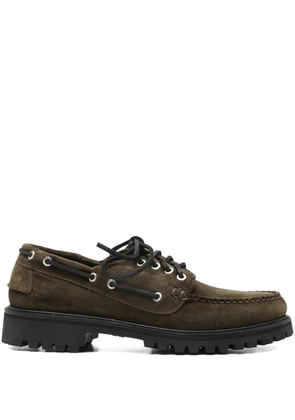 G.H. Bass & Co. lace-up lug-sole boat shoes - Green