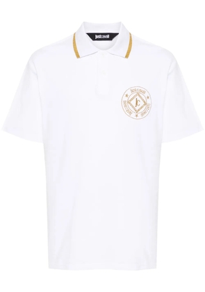 Just Cavalli embroidered-logo cotton polo shirt - White